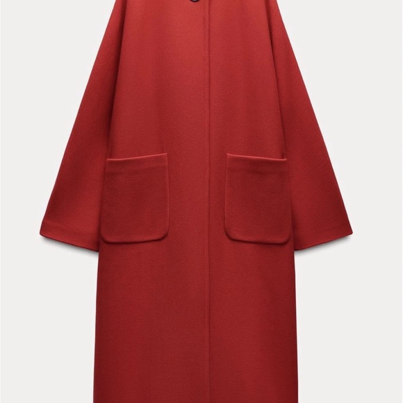 Zara Jackets & Blazers - Zara Red Long Coat